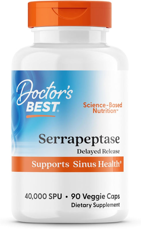 Doctor's Best Serrapeptase Supplement for Men & Women - Proteolytic Enzyme for