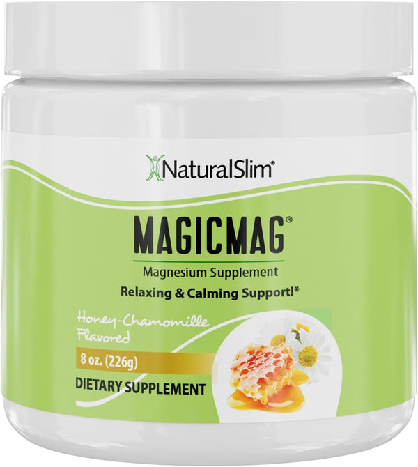 NaturalSlim Magicmag Pure Magnesium Citrate Powder for Stress, Constipation, Muscle, Heart Health, and Sleep Support |