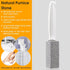 2 Pack Toilet Cleaner Hard Water Build Up Remover with Ergonomic Handle, Pumice Cleaning Stone for Kitchen & Bathroom
