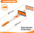 2-in-1 Window Cleaner Squeegee with Soft Rubber Strip and Telescopic Extension Pole 18”-29” for Glass Cleaning