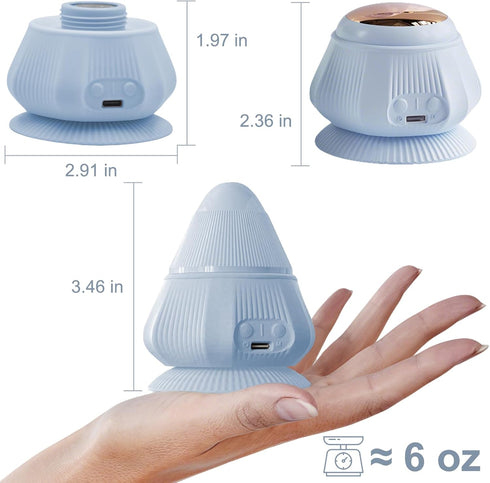 Mini Hands-Free Muscle Massager with Heat & Vibration, Compact Deep Tissue Trigger Point Recovery Massager with Suction