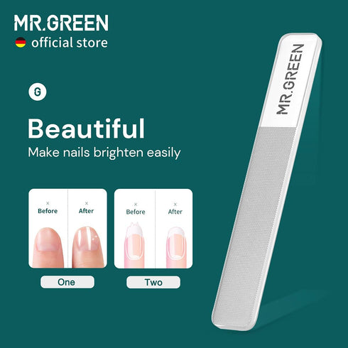 MR.GREEN Nail Clippers Anti Splash Stainless Steel Fingernail Cutter, Detachable Design Nail Trimmer (L+Nano Glass File)