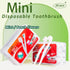 Mini Brushes - Disposable Toothbrushes with Toothpaste, Portable for Work or Travel, 2 Packs (Mint, 40 pcs)