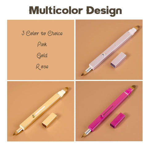 Lip Applicator Brush - 3 Pack Professional Retractable Dustproof Lip Brush for Lipstick and Lip Gloss