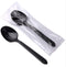 100pcs Heavy Duty Disposable Plastic Spoons, Individually Wrapped Bulk - Ideal for Parties, Restaurants, Travel &