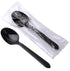 100pcs Heavy Duty Disposable Plastic Spoons, Individually Wrapped Bulk - Ideal for Parties, Restaurants, Travel &