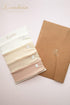 Lookein Handmade 1.5" Chiffon Silk-Like Ribbon Sample Swatch Chart - Frayed Edges for Wedding Invitations