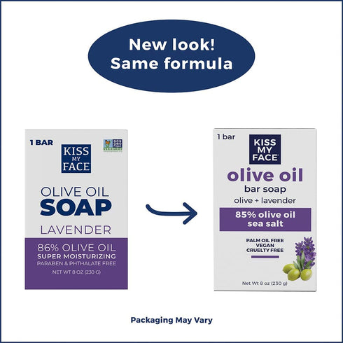 Kiss My Face Olive Oil & Lavender Bar Soap, 8 oz