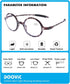 DOOViC Round Reading Glasses | Blue Light Blocking Flexible Lightweight Readers for Women Men +2.5 Strength