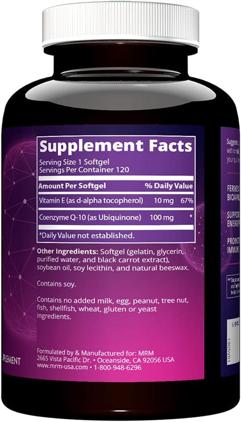 MRM - CoQ-10 100mg (PEL Delivery System) as Ubiquinone - 60 Softgels