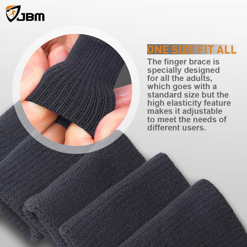 JBM Finger Sleeves 5 Pack, Sport Finger Brace Protector Compression Sleeve for Arthritis