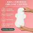 Pack 42 100% 42 Count Tampon Tribe Organic Cotton Pads for Women Variety | Absorbent Period Pads with Wings | Organic