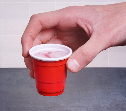 TashiBox Mini Red Shot Glasses - 2.5 Ounce - 200 Count for Jager Bomb, Jello Shots, Sample Cups