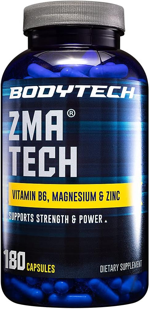 BodyTech ZMA - Zinc, Magnesium and Vitamin B6 (180 Capsules)