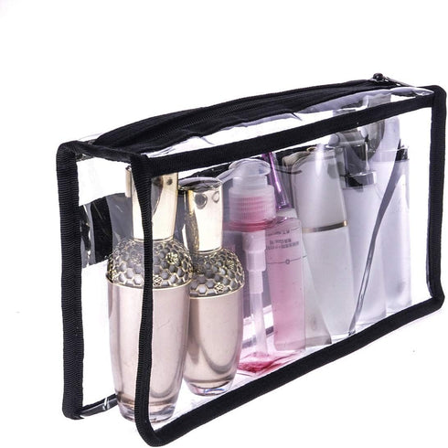 Clear PVC Makeup Bag, Transparent Large Cosmetic Organizer Bag, Travel Makeup Accessories Storage Pouch