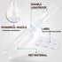 ZEJIA Small Spray Bottle 2OZ - Refillable Mini Plastic Travel Spray Bottle with Labels (3 Pack)