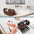 PAVILIA Toiletry Bag for Men, Dark Brown Travel Essentials Shaving Dopp Kit, Organizer Case for Grooming