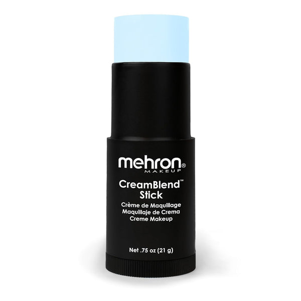 Mehron Makeup CreamBlend Stick, Face Paint, Body Paint, Foundation Cream Makeup, .75 oz (21 g) (Pastel Blue)