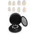 Denture Case,Dental All-Ceramic Veneer Processing Box, Denture Veneer Processing Box Round Shape Reusable Black Denture Storage Box with Spare Pad