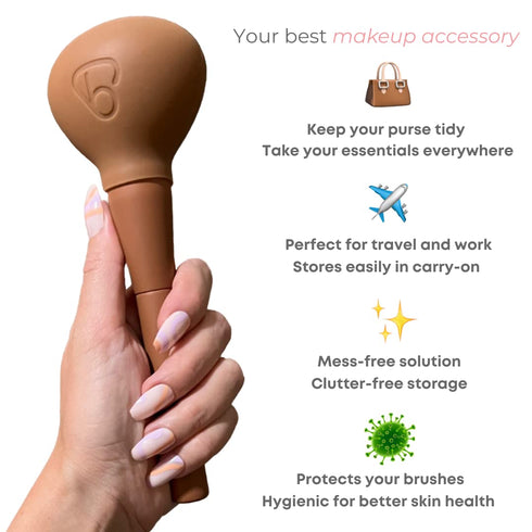 Small Brush Bubble Silicone Makeup Brush Covers for Travel, Storage & Organizer Case for Brushes, Protect Makeup Bag,