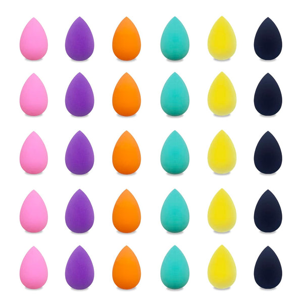 Small Mini Beauty Blender Bulk Makeup Sponge for Face, 30 Pcs Multi-colored Makeup Sponges for Foundation, Blending