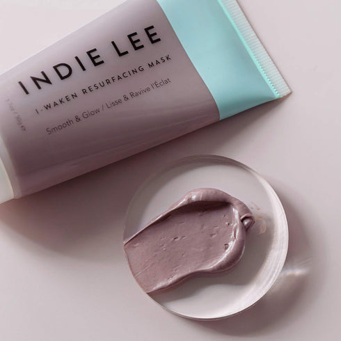 Indie Lee I-Waken Resurfacing Mask - Smoothing & Exfoliating Clay Mask with BHA, Vitamin C, Kaolin & Bentonite Clays