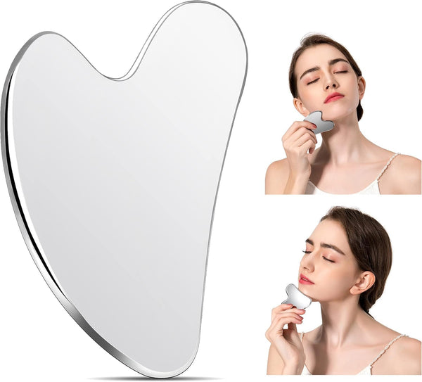 Stainless Steel Gua Sha Facial Tools, Tighten Skin Massage Guasha Beauty Tool,