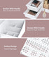 Makeup Desk Cosmetic Storage Box Organizer with Drawers for Vanity Counter, Elegant Holder for Brushes and Lipstick