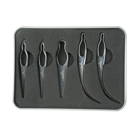 NAYOO Interlock Tool for Locs, EasyLoc Hair Tool for Dreadlocks, 5 Piece Silver Hair Locking Tool