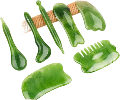 Piegricdiat Portable Massager Scalp Massager Wide Tooth Combs Natural Facial Gua Sha Scraping