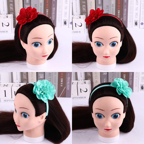 XIMA 10pcs Chiffon Flower Headbands - Hair Accessories for Kids, Children, Teens, Toddlers