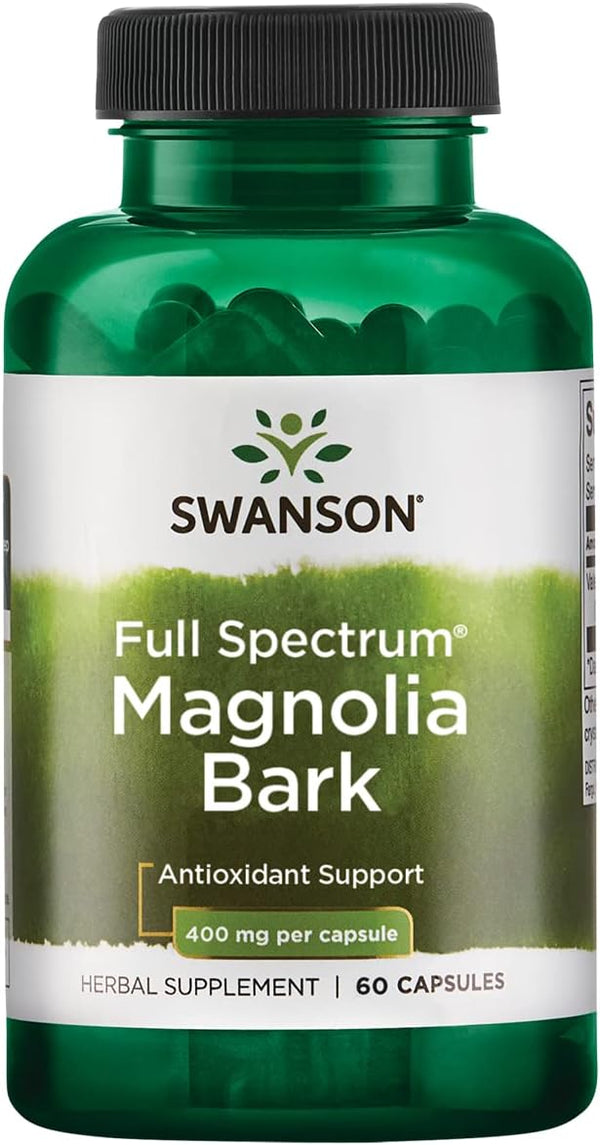 Swanson Magnolia Bark Antioxidant Support | 400 Milligrams | 60 Capsules