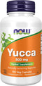 NOW Supplements Yucca 500mg - 100 Capsules Herbal Supplement, 4:1 Concentrate