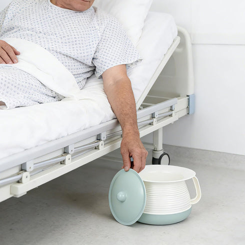 PartyKindom Portable Urinal and Chamber Pot for Elderly - Heavy Duty PP Plastic Bedpan with Smooth Inner Wall for Easy