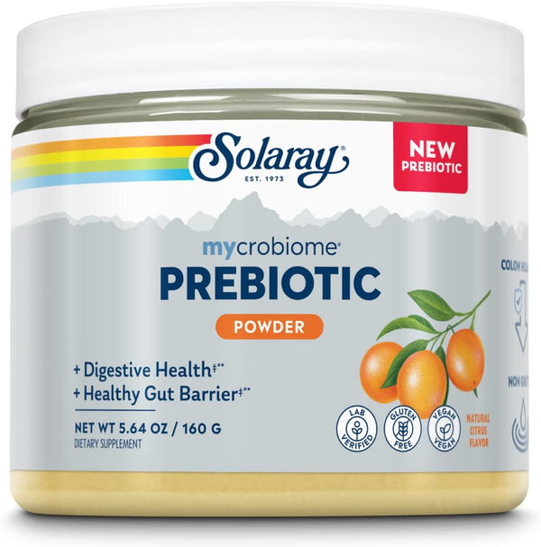 SOLARAY Mycrobiome Prebiotic Powder - Digestive Nutritional Supplements for Colon and Gut Health, 20 Servings