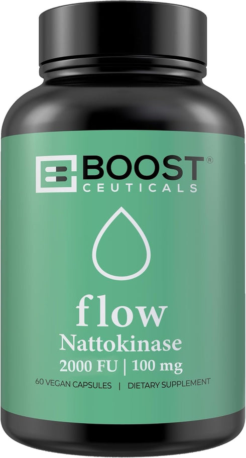 Nattokinase 2000 FU 100mg | 60 Vegan Capsules | Pure, Non-GMO Natural Blood Thinner & Flow Supplement