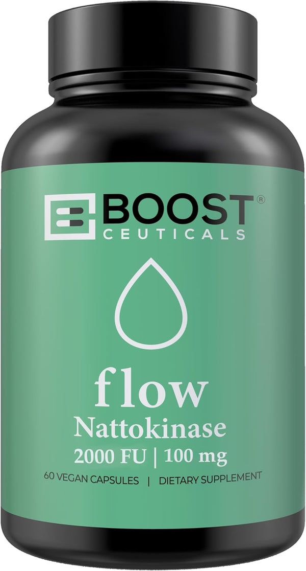 Nattokinase 2000 FU 100mg | 60 Vegan Capsules | Pure, Non-GMO Natural Blood Thinner & Flow Supplement