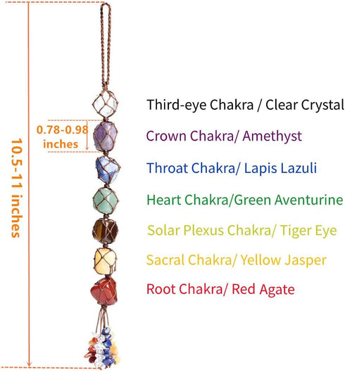 7 Chakra Gemstones Healing Feng Shui Crystals, Window Car Decorations, Good Luck Home Decoration