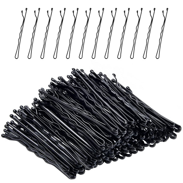 MORGLES 120Pcs Bobby Pins Black, 2 Inches Bobby Hair Pins Bulk with Box for Women Girls