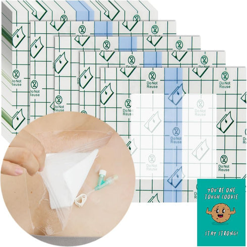 Hola Health Waterproof Shower Cover Shields, Non-Stick Center Pad for Dialysis Port Picc Line