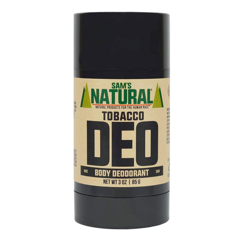 Sam’s Natural Deodorant - Tobacco, Aluminum Free DEO, Holiday Gifts, 3 oz, Vegan, Cruelty Free