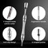Stainless Steel Cuticle Pusher with Fork, Dual Head Cutter Trimmer Remover 2-in-1Anti-slip Nail Manicure Care Tool