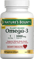 Nature's Bounty Plant-Based Omega-3, 520mg Omega-3, Supports Heart, Skin, Joint Health, 30 Softgels