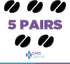 GMS Optical 1.8mm Reg-Thin/13mm Short Length, Small Adhesive Contoured Silicone Eyeglass Nose Pads, 5 Pair, Black