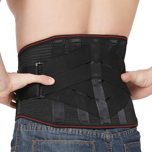 Lower Back Braces for Pain Relief, Compression Belt for Men & Women, Lumbar Support Backbrace, Adjustable Straps,
