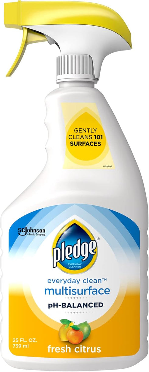 Pledge Multisurface Cleaner, Everyday Clean, Trigger, Fresh Citrus Scent, 25 oz