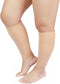 MGANG Plus Size 5XL Calf Compression Sleeve, 20-30mmHg Leg Compression Socks for Pain Relief, Swelling, Travel, Beige