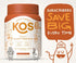 KOS Vegan Protein Powder - Salted Caramel Coffee, Low Carb Pea Protein Blend, Organic Plant Superfood, 15 Servings