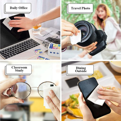 (300 PCS) Glasses Cleaner, Lens Wipes for Eyeglasses, Individually Wrapped Lens Wipes for Glasses/Sunglasses