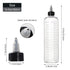 Segbeauty 16.9oz Hair Dye Bottles, Measured Twist-On Top Tip Cap, 2pcs 500ml Refillable Empty Hair Color Applicator